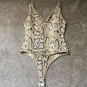ASTR the Label Snakeprint Bodysuit. Size Small